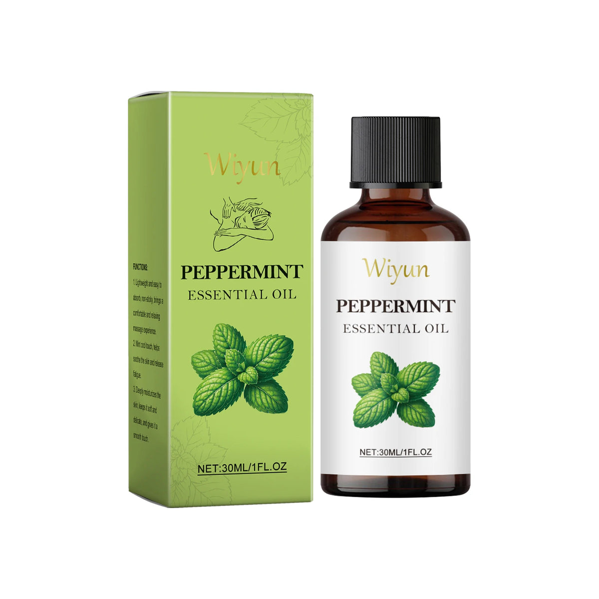 Multi-Functional Peppermint Body Massage Oil - Moisturizing Skin Care Essential Oil