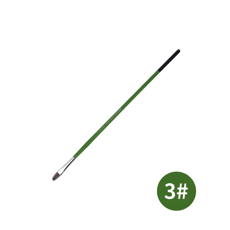 1/6Pcs Artist Watercolor Paint Brushes Set - Squirrel Hair Wooden Handle for Oil, Acrylic, Gouache