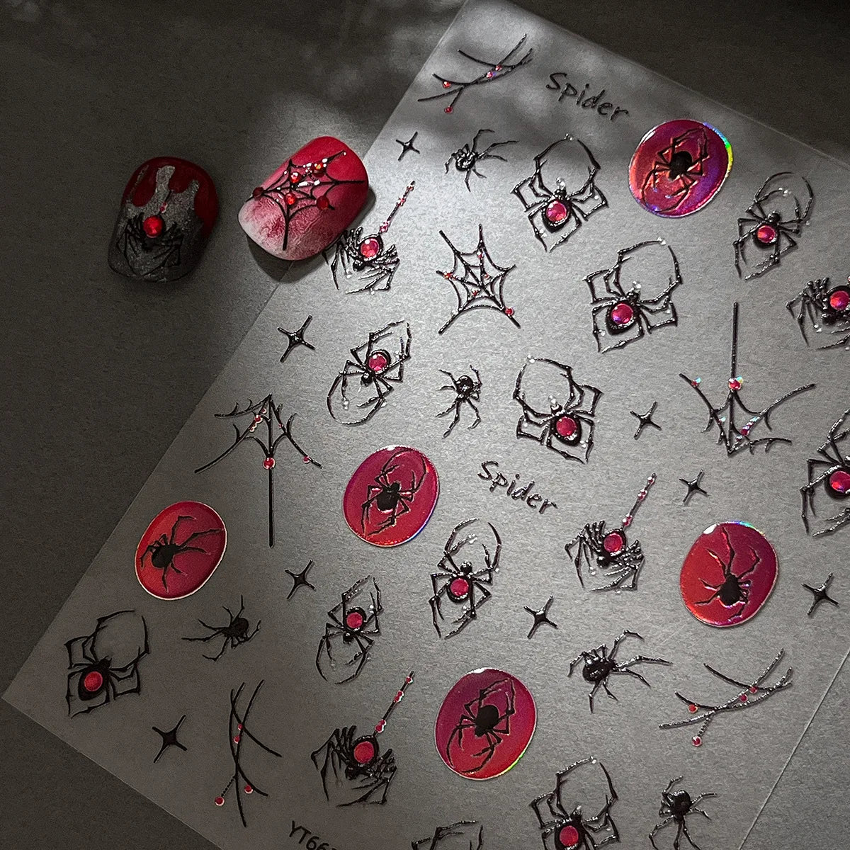 Halloween Skeleton Nail Art Stickers - Dark Evil Style Decorative Manicure Decals