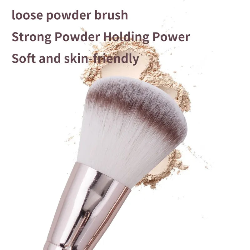 9-Piece Makeup Brush Set with Dense Soft Bristles for Foundation, Eyeshadow, Highlighter & Blending