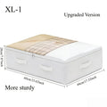 Large Storage Organizer Bag with Transparent Windows - Heavy-Duty Non-Woven Fabric