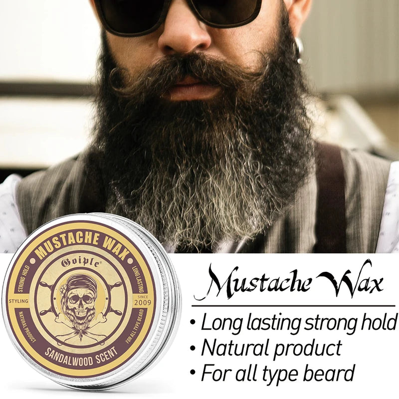 30g Sandalwood Scent Beard Wax for Men Mustaches & Facial Hair Care