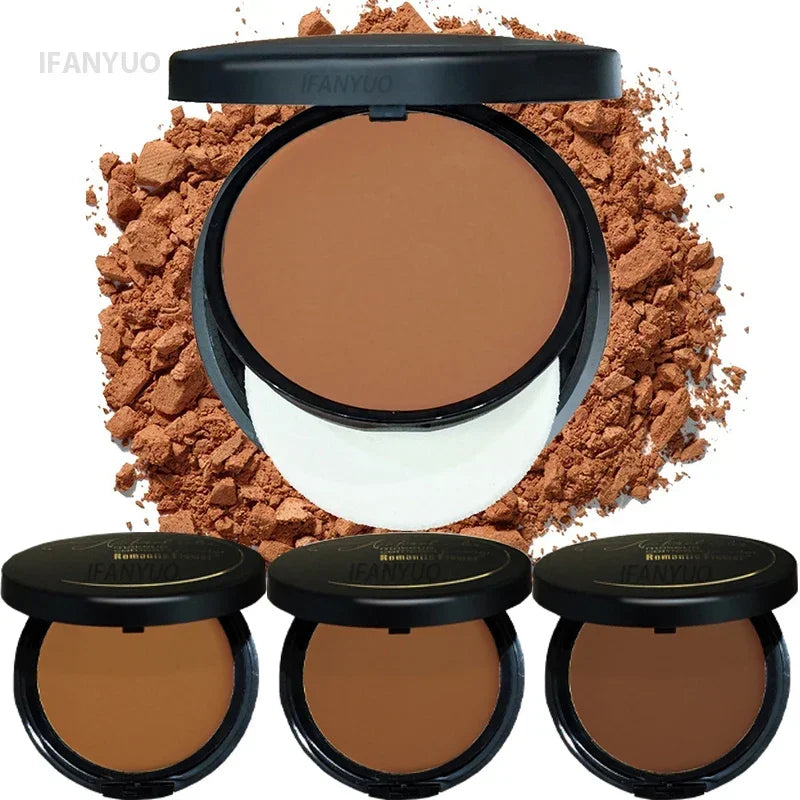Matte Finish Bronzing Powder for Dark Skin - Oil Control & Sweatproof Contour Palette