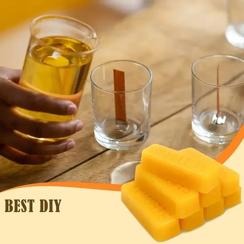 Pure Beeswax Blocks for Candle Making & Crafts - 3/6pcs Natural Wax