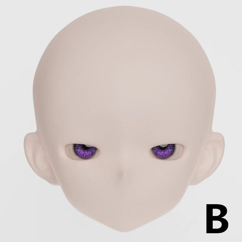 1/4 BJD Doll Head Accessories Practice Makeup Half-White Skin Anime Style Toy