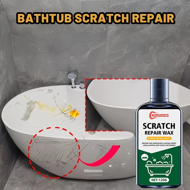Multi-Purpose Surface Repair Wax for Bathtubs Sinks & Metal Surfaces - Scratch & Shine Restorer