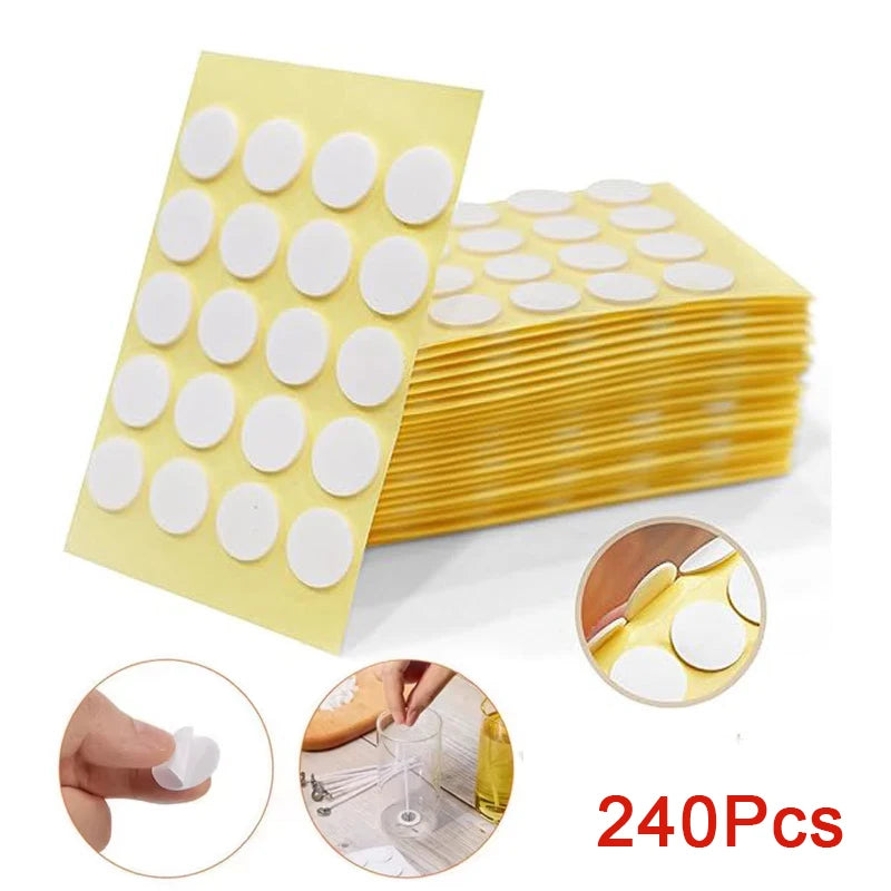 Candle Wick Stickers 240pcs Heat-Resistant Double-Sided Adhesive Wicks for DIY Candles