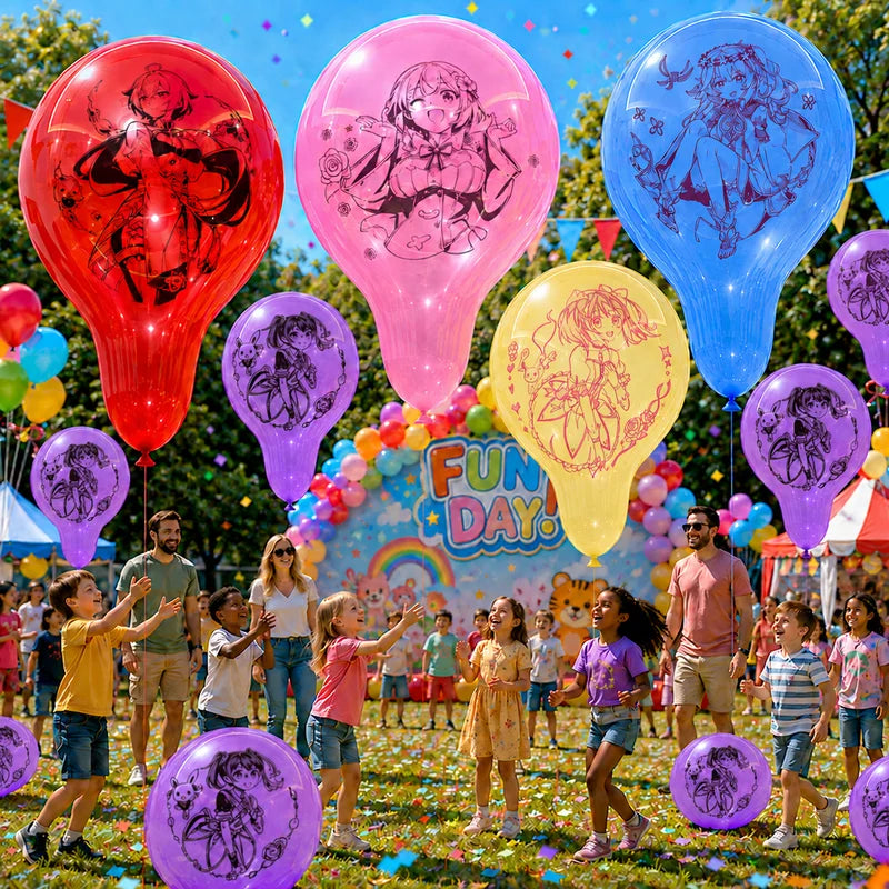 Large 32-Inch Anime Printed Latex Balloons for Birthday and Wedding Decor