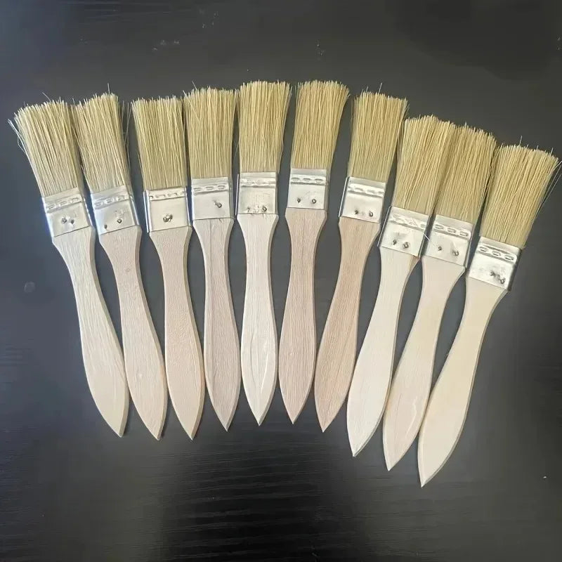 20Pcs Paint Brushes Set with Wooden Handles Durable Bristles for Painting and Home Projects