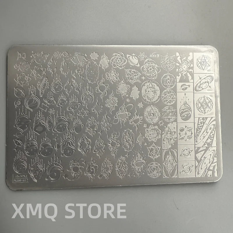 Nail Art Stamping Plates Set with Number & Letter Templates - Imageplate