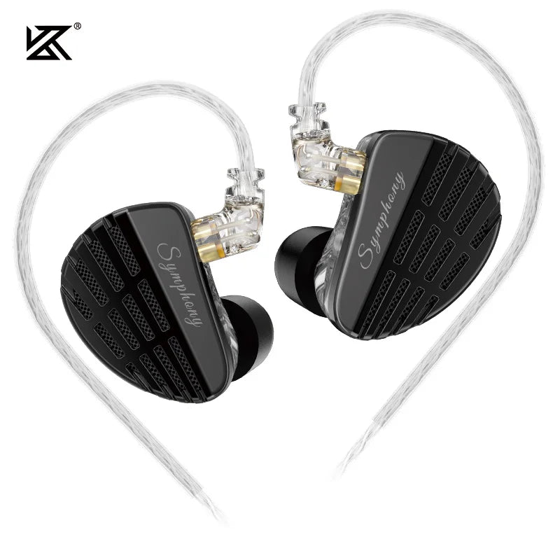 KZ Symphony Hybrid Earphones with Planar Driver and 6mm Dynamic Driver for HiFi DJ Gaming