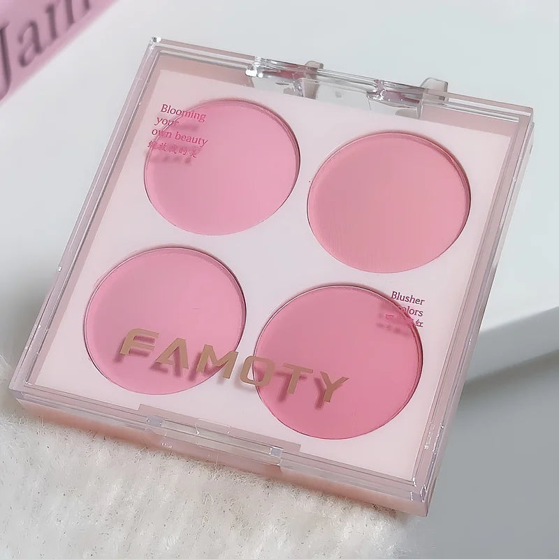 Matte Blush Powder Set with Multiple Colors - Face Makeup for Cheeks & Highlighting
