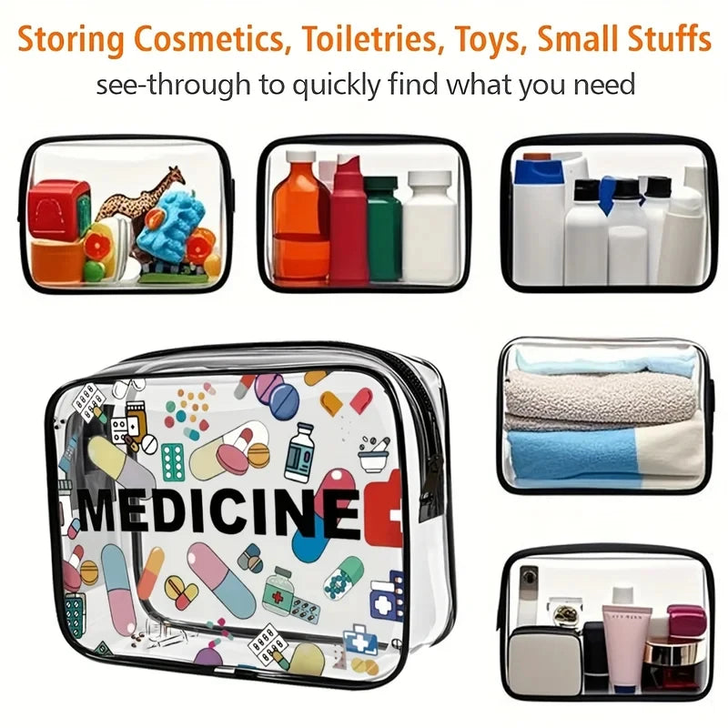 Large Capacity Travel Cosmetic Bag for Women - Easy Clean Toiletry Organizer