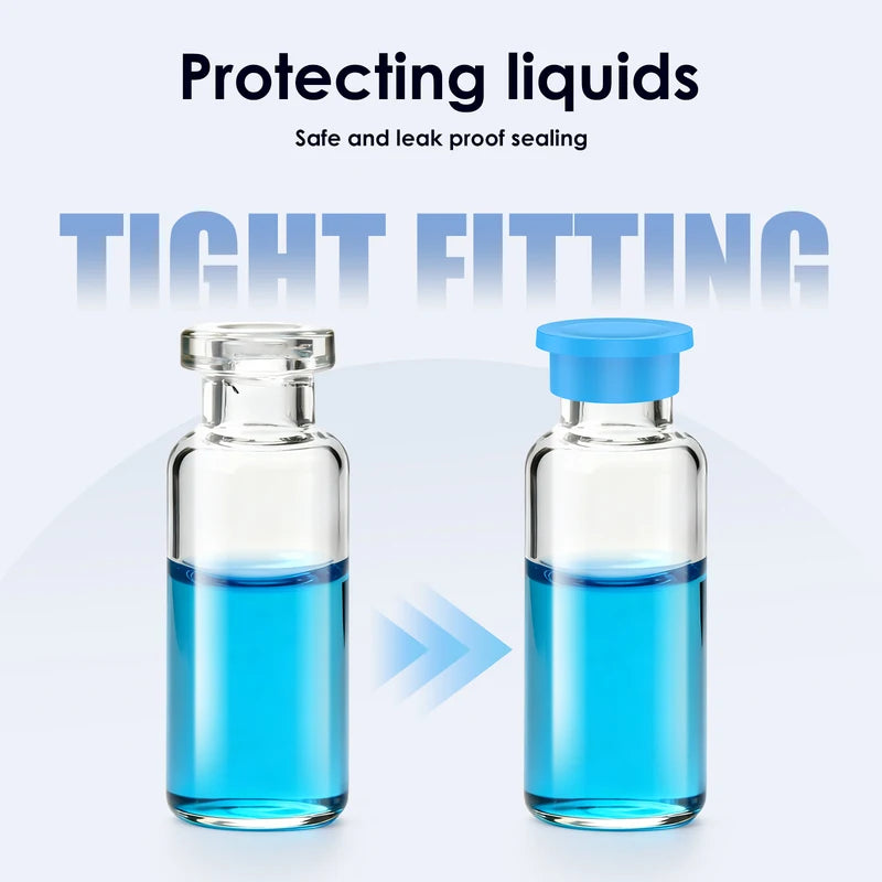 3ml Glass Vial Caps Leakproof Reusable Silicone Protective Covers for Insulin & Samples