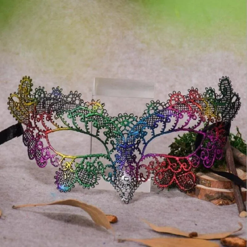 Women Hollow Out Lace Eye Mask for Masquerade Party Halloween Fancy Dress