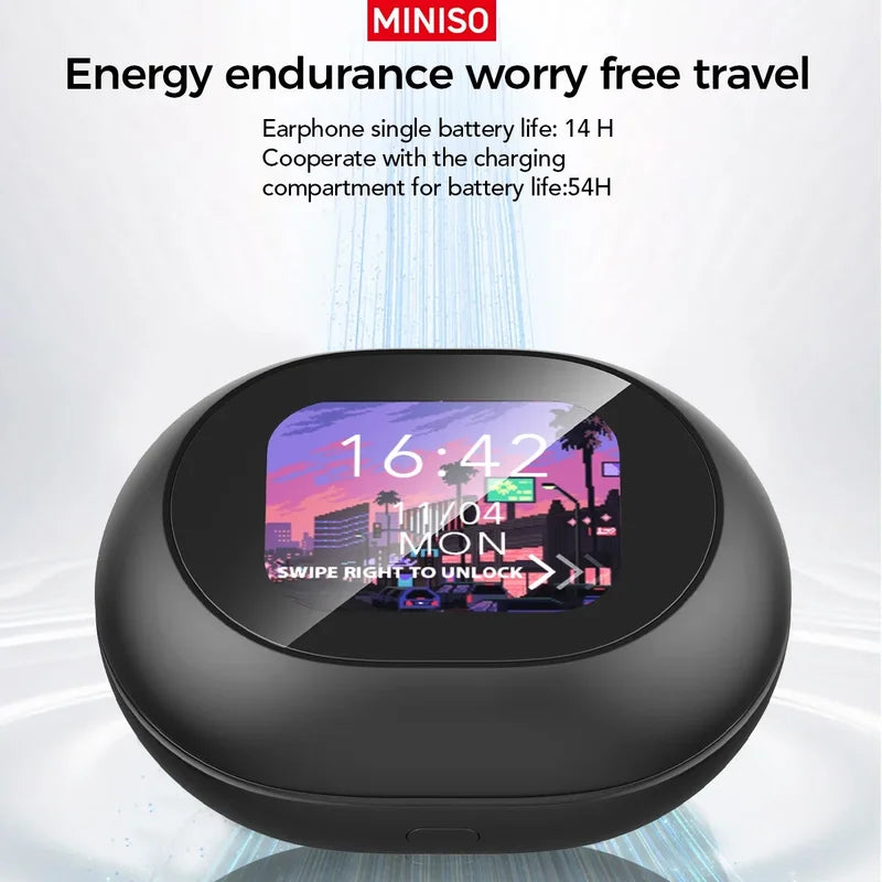 Wireless Bluetooth Earbuds with Touchscreen and AI Translation