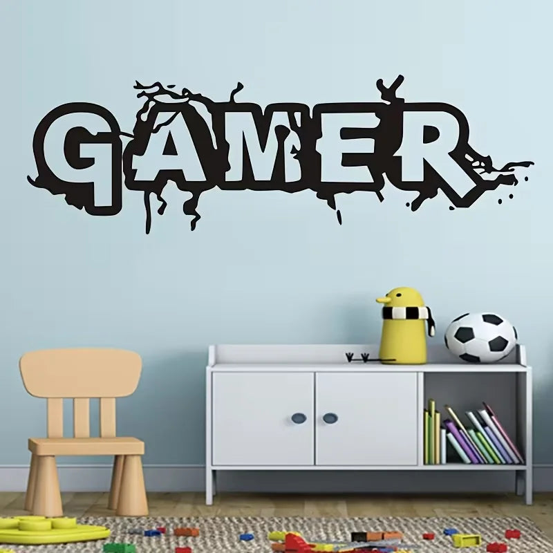 Gamer Wall Stickers for Living Room & Bedroom - Removable Self-Adhesive Decor