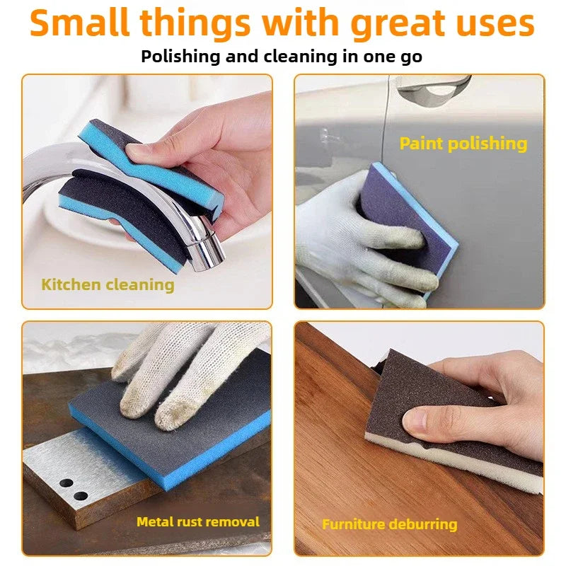 6-Pack Grit Sanding Sponges for Wet Dry Wood Metal Furniture Painting