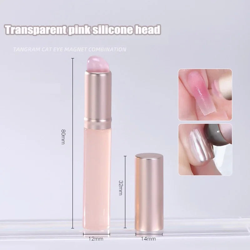 Nail Art Silicone Applicator Stick Brush for Gradient Effects and Smudging