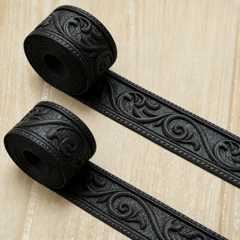 Embossed Foam Wall Molding with Self-Adhesive Backing for Indoor Decor - Baseboard Wall Border