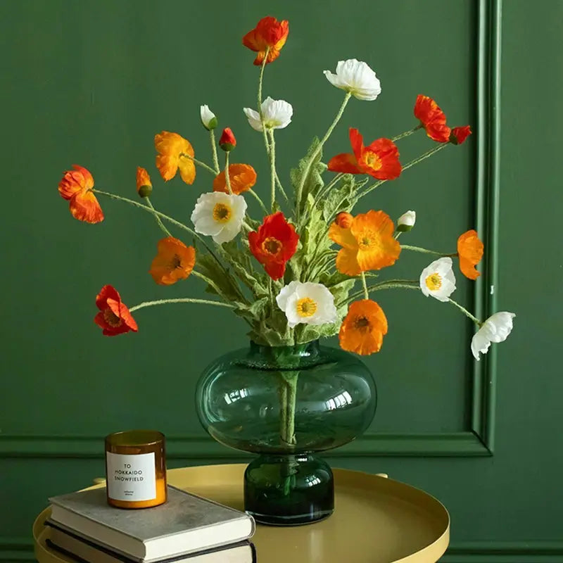 Artificial Poppy Flower Bouquet for Home Garden Party Wedding Decor - 56cm