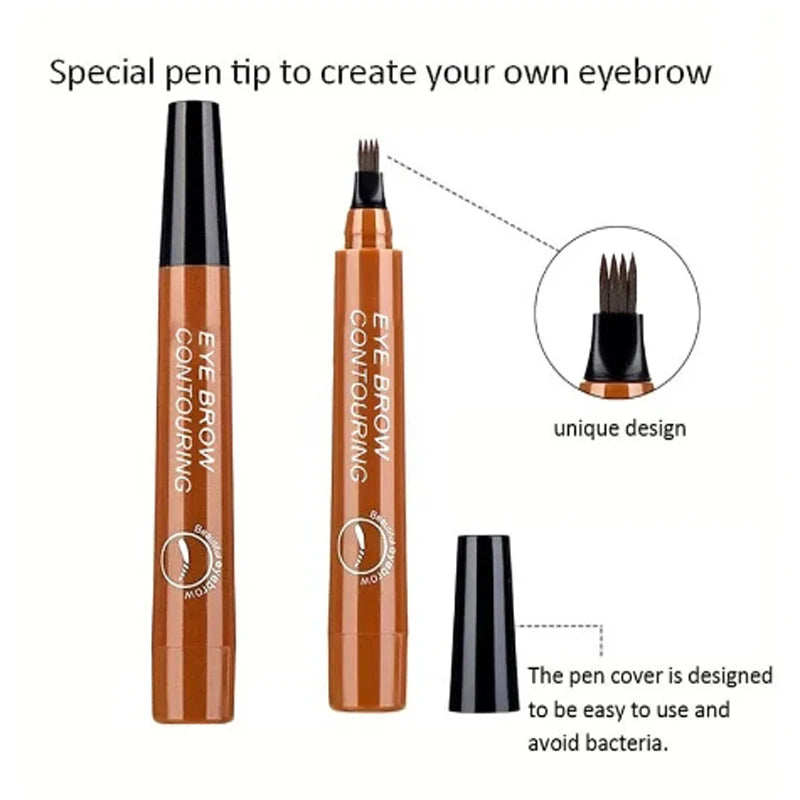 Waterproof Microblade Eyebrow Pencil - Long Lasting Liquid Makeup for Women