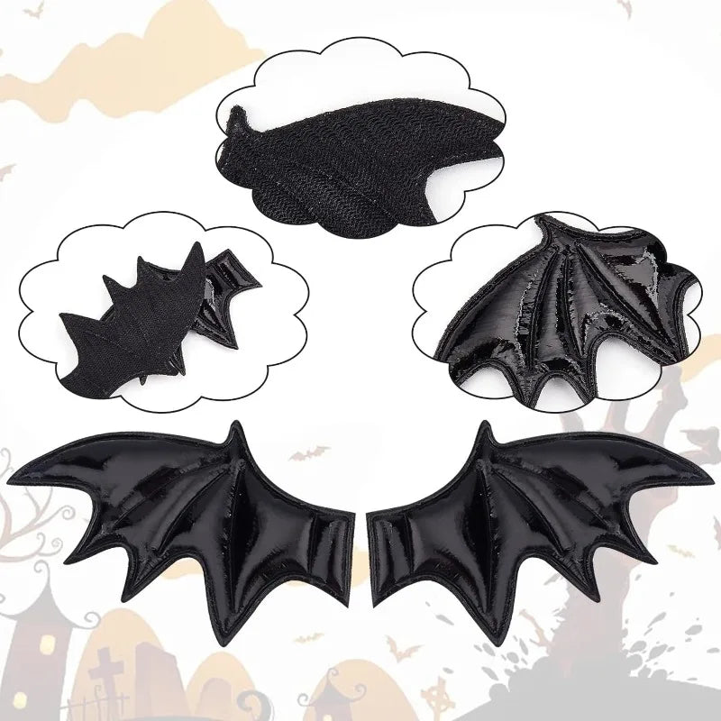 40PCS Leather Halloween Bat Wings DIY Craft Accessories for Costumes & Decorations