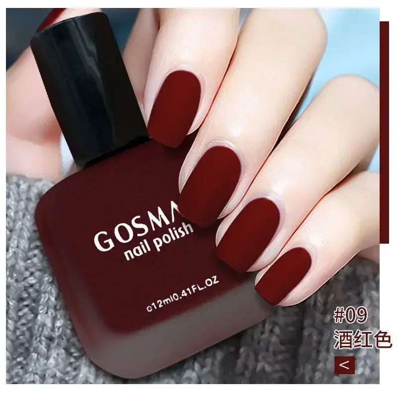 12ml Quick Dry Semi-Permanent Nail Gel Polish - Long Lasting Matte Finish, Manicure Tools