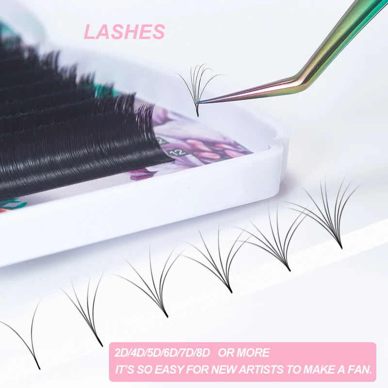 Volume Lash Extension Fans for Eyelash Extensions - Easy Fan Pre-Made Lashes