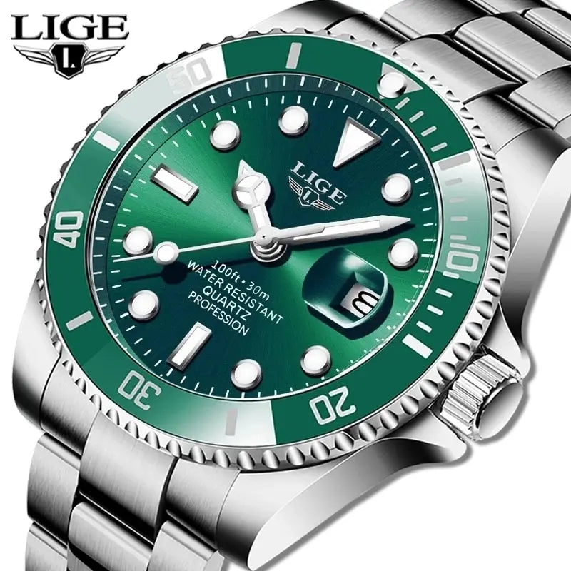 Luxury Men's Diver Watch Waterproof 30ATM Sport Quartz Wristwatch