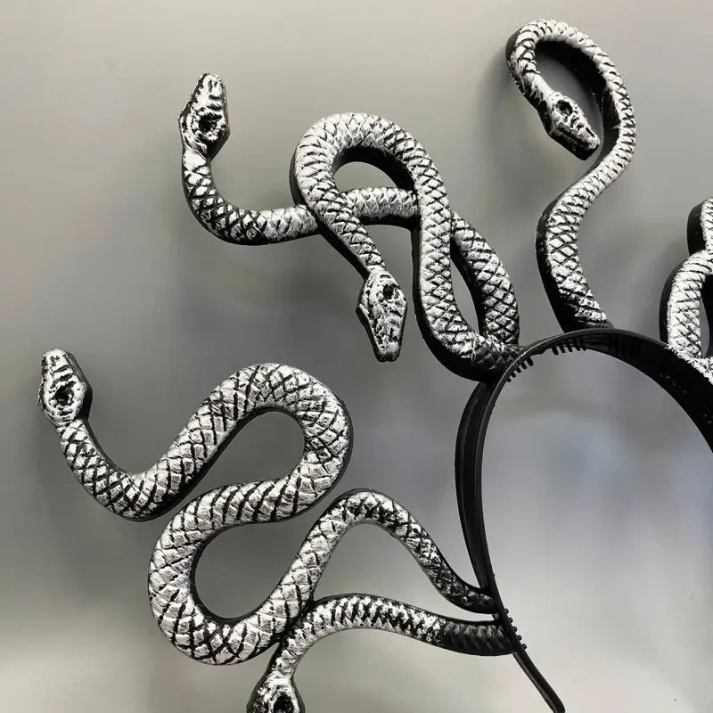 Realistic Snake Halloween Headband - Scary Hair Hoop for Cosplay & Parties