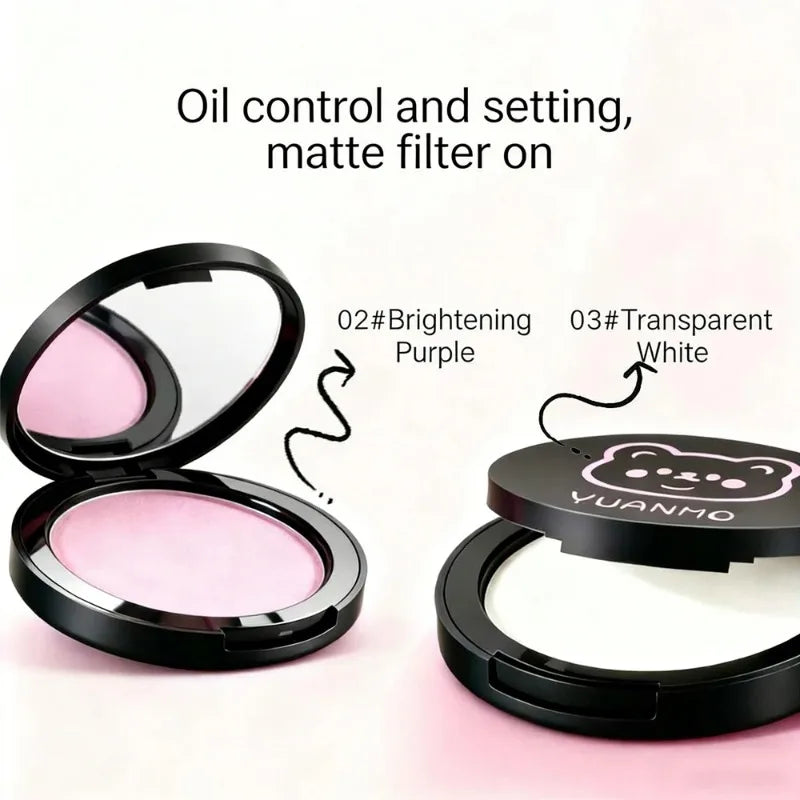 Matte Translucent Setting Powder Oil Control Compact Face Foundation