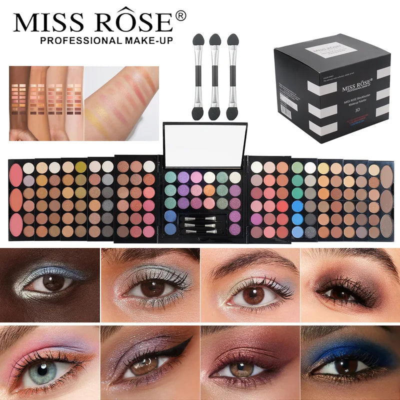 Multi-Functional Makeup Box with Mirror & Eye Shadow Palette Set for Stage Makeup