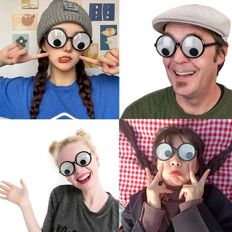 Halloween Party Props Rotating Eyeballs Cosplay Glasses for Festive Events