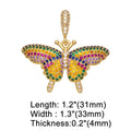 Multicolor Butterfly Pendant Jewelry Making Kit Handmade Copper Gold Plated Necklace & Bracelet DIY