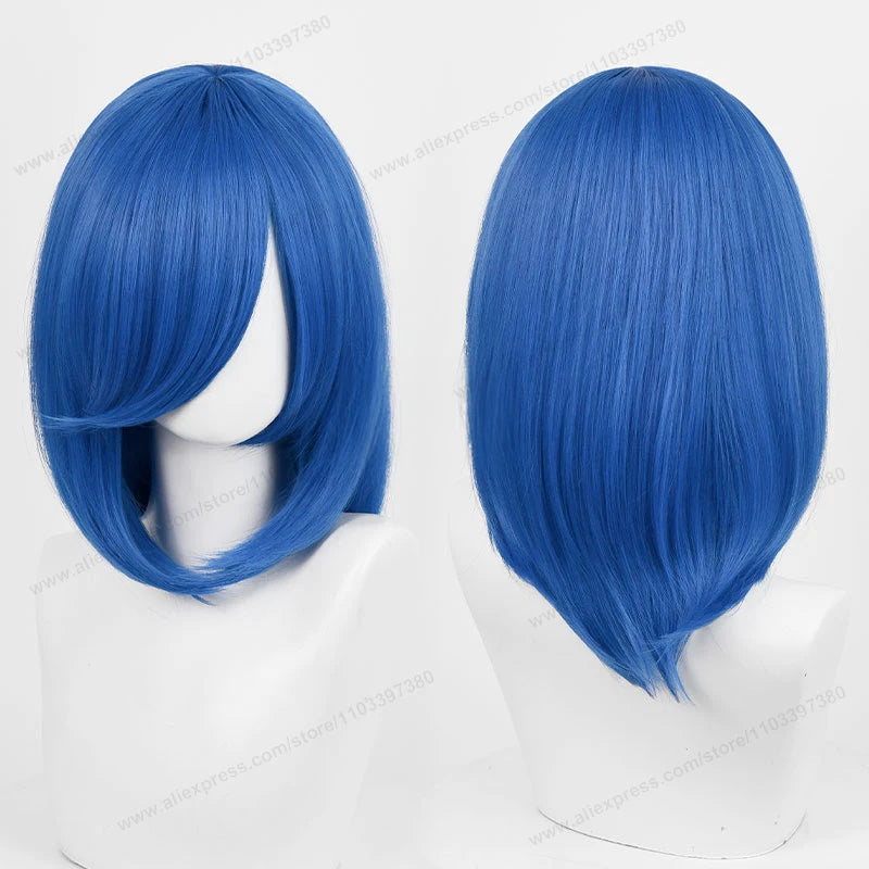 Medium 40cm Synthetic Cosplay Wig - Multiple Colors for Women