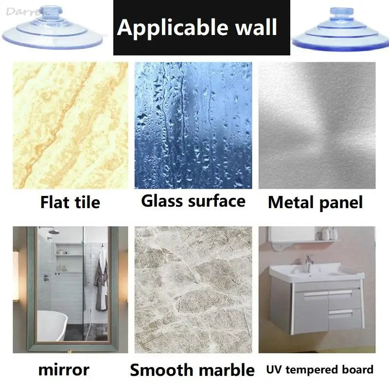 Large Vacuum Suction Cup PVC Sucker for Glass & Bathroom Use - Strong & Reusable