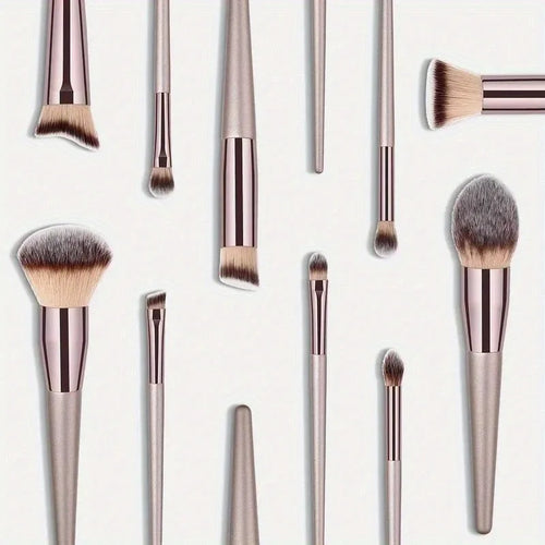 10 Pcs Makeup Brush Set - Foundation, Blush, Eye Shadow & Concealer Tools