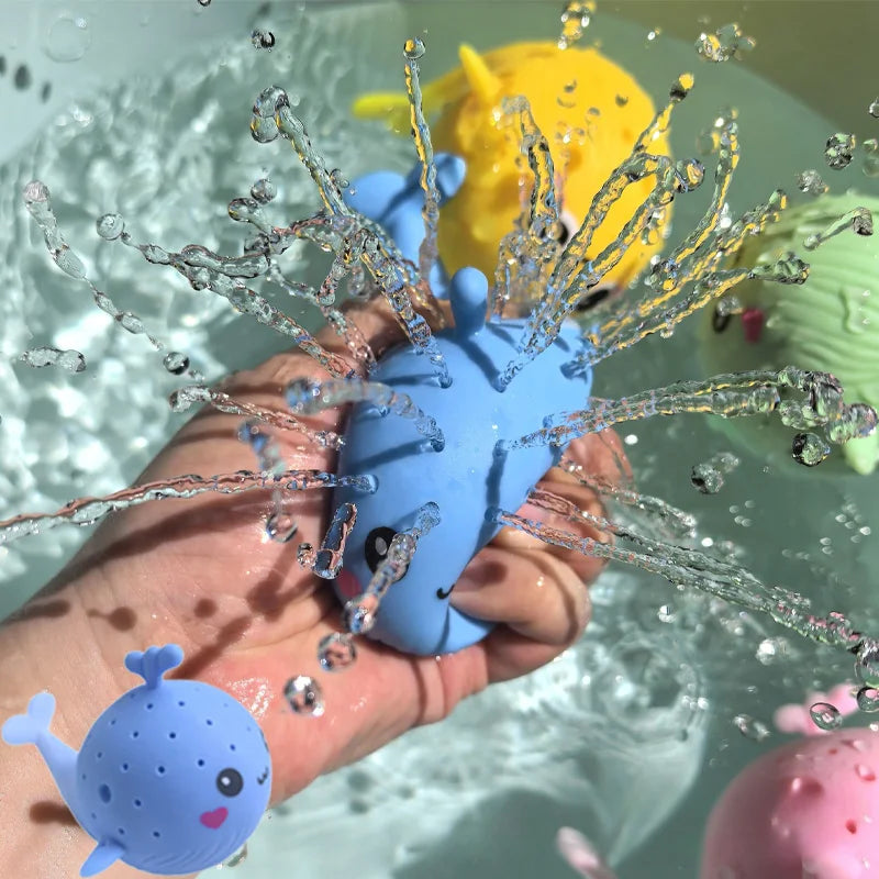 Kids Bath Toys Whale Water Absorbing Sponge Stress Relief Toy for Summer Swimming
