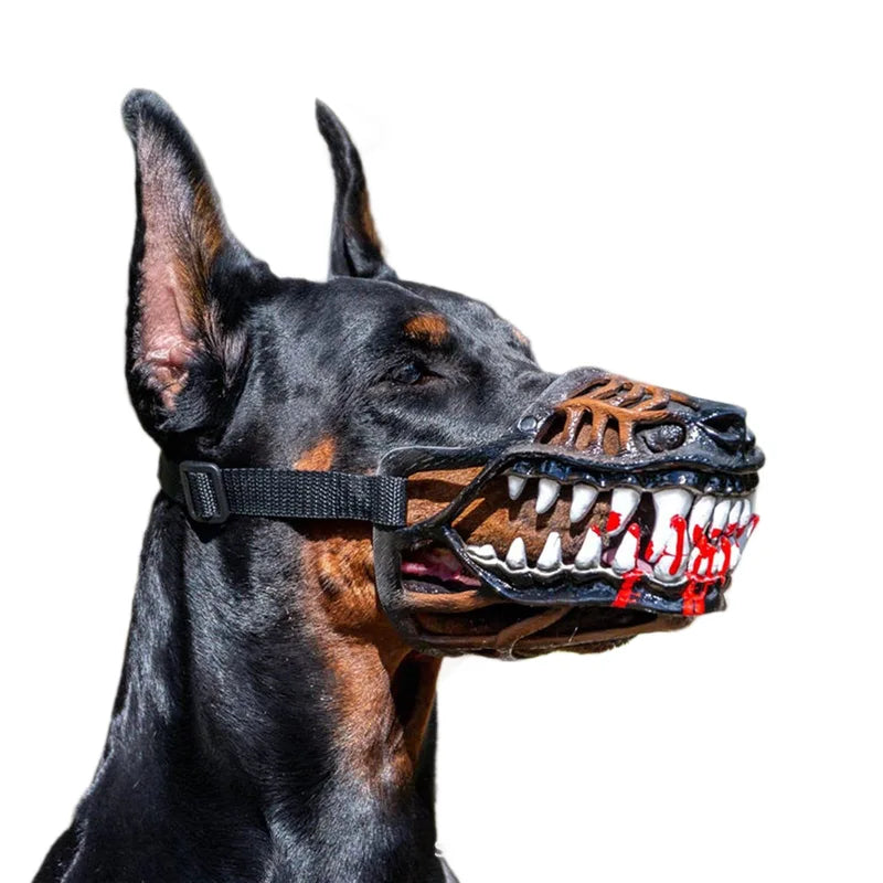 Dog Halloween Mask Dinosaur Pet Costume Latex Movable Teeth Funny Hood