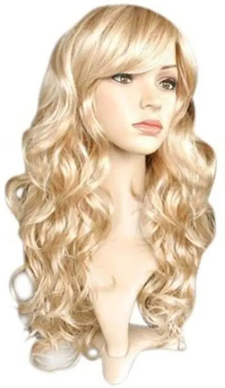Wavy Synthetic Hair Cosplay Wig for Women - Gold Blonde Party Hair
