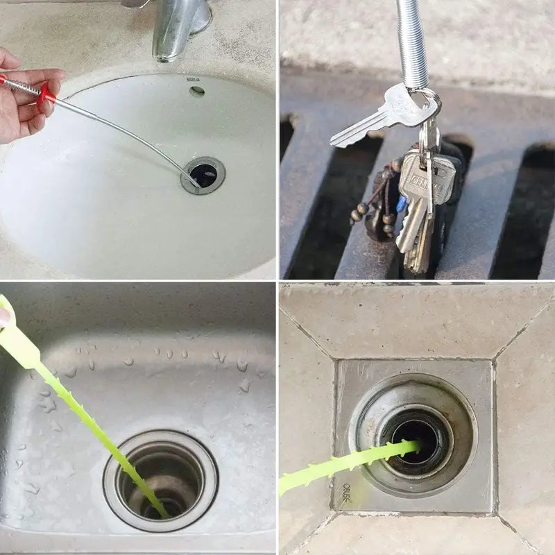 Flexible Claw Reacher Tool for Drain Clog Removal and Litter Pickup