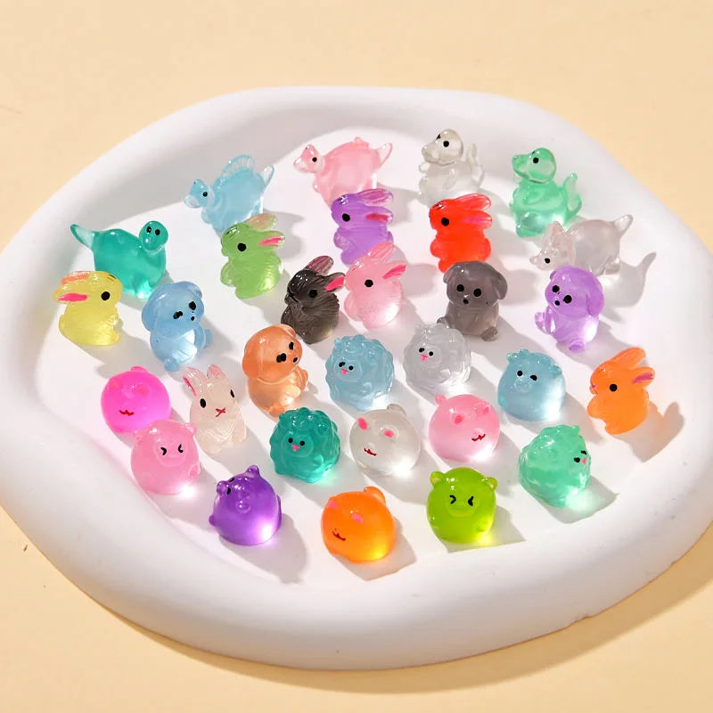Mini Animal Night Light Set - Blind Box Decorative Small Ornaments for Desk & Party