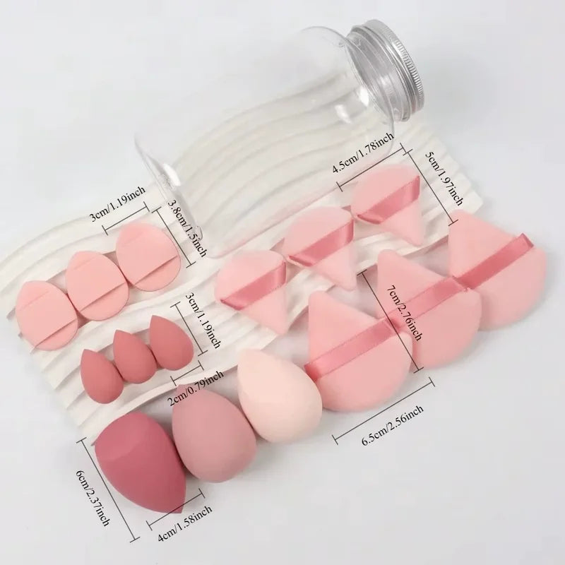 12/15Pcs Makeup Sponge Set - Cosmetic Puff Foundation Beauty Egg Powder Puffs
