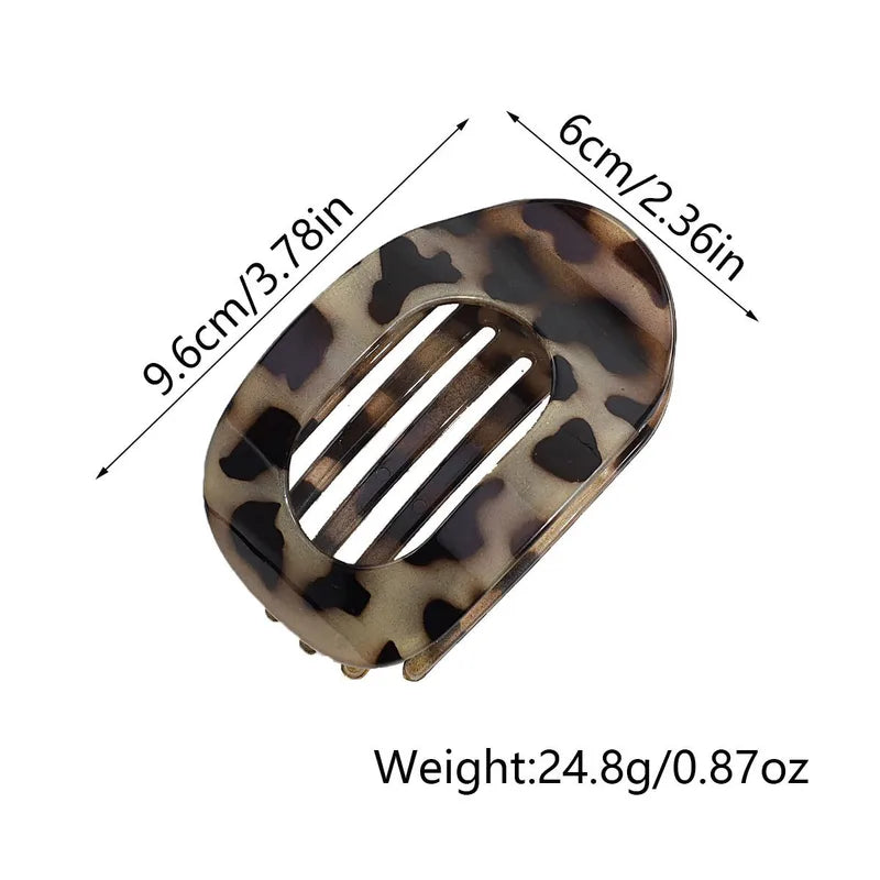 Oval Flat Hair Claw Clips for Women Matte Duckbill Hair Accessories Simple Hair Ornament