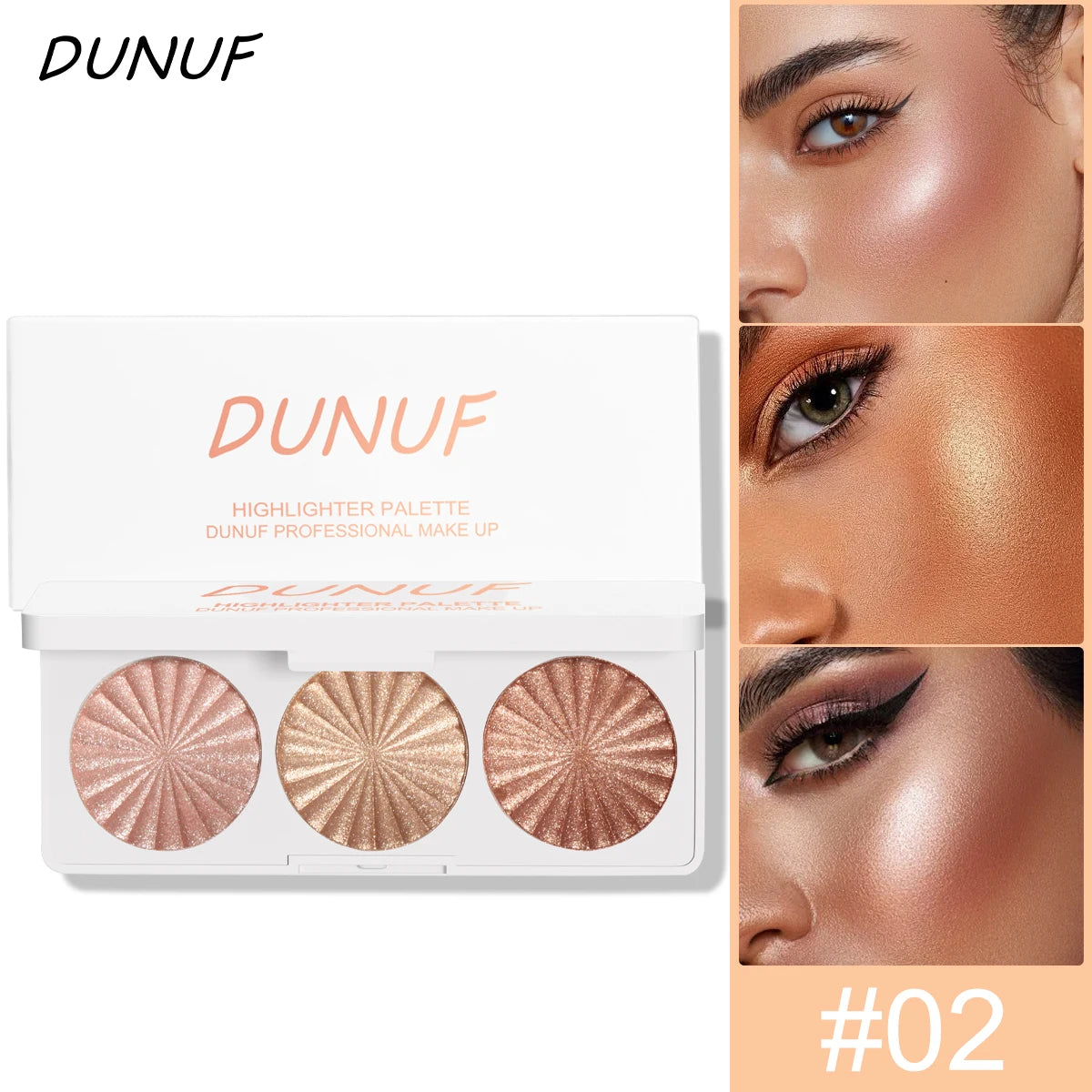 Waterproof 4-in-1 Face Makeup Palette Highlighter Blush Contour Kit