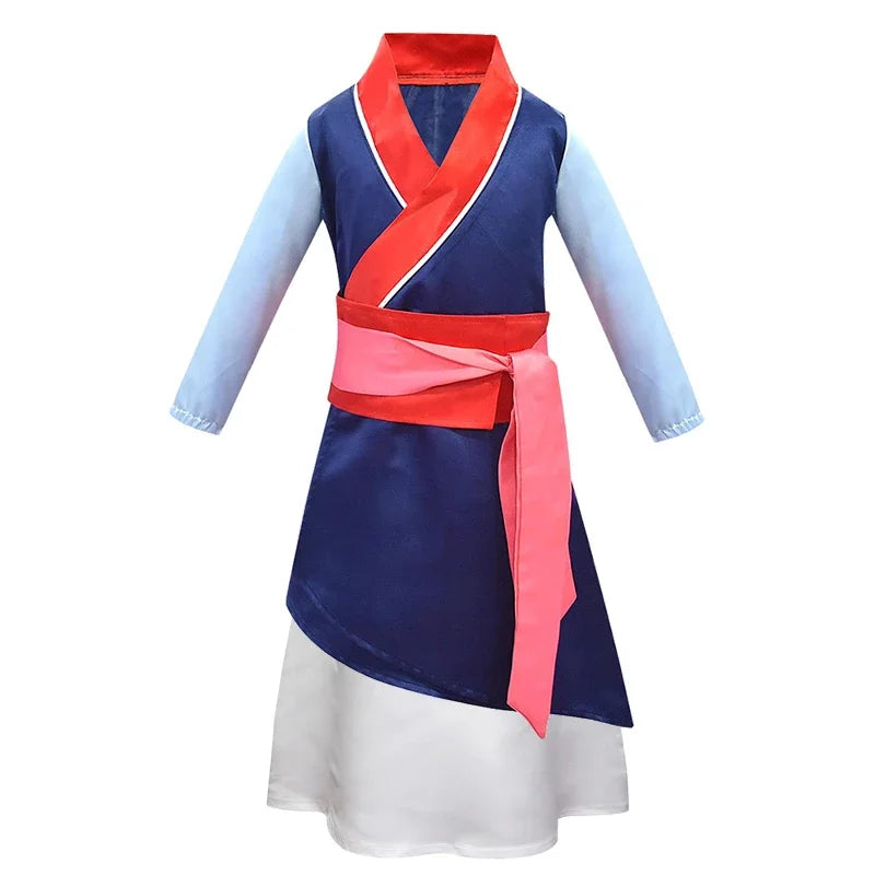 Girls Mulan Costume Dress with Accessories for Halloween & Christmas