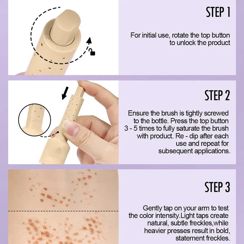Freckle Stamp Pen Dual-Head Makeup Tool for Natural Fake Freckles & Concealer