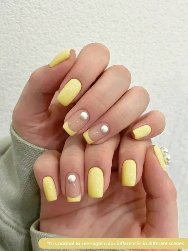 15ml Bright Yellow Gel Nail Polish - Soak Off, No Wipe, Suitable for All Seasons