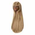 DIY Doll Head with Long Hair for 1/6 Figures, Face Practice Accessory